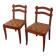 Pair of oak rush chairs