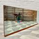 Vintage Rectangular Wall Mirror Teak Frame #D499 122x45cm