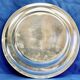 Plat rond semi creux métal argenté Gallia Christofle Malmaison Empire