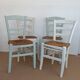 Suite de 4 chaises en bois et paille
