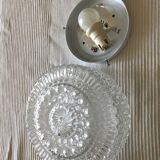 Plafonnier rond en verre ciselé