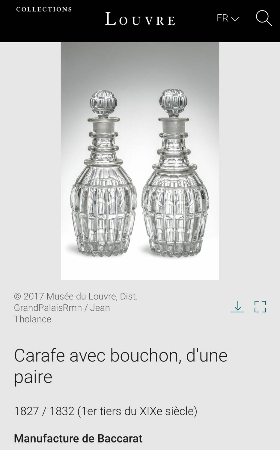 Cabaret set Baccarat 8 glasses and silver plated tray