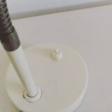 Flexible desk lamp, design 70s, white metal