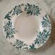 8 hollow plates Anemone pattern of St Amand green gray color