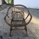 Vintage rattan armchair