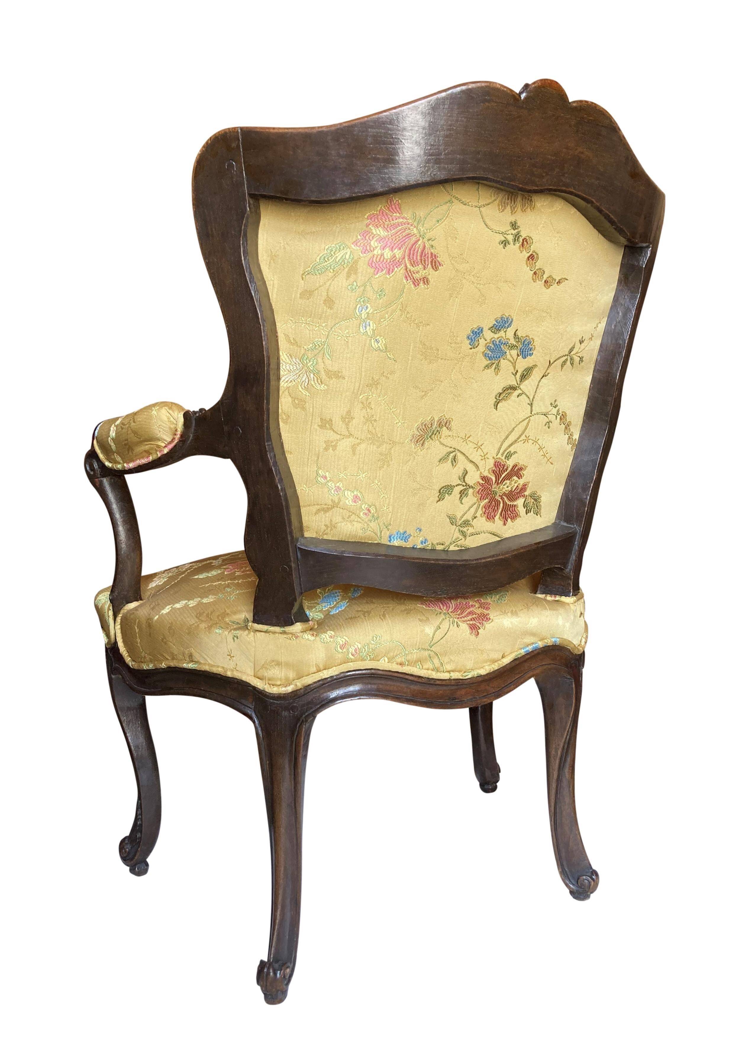 Pair of Louis XV period armchairs