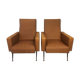 Pair of vintage leatherette armchairs from the 1960s