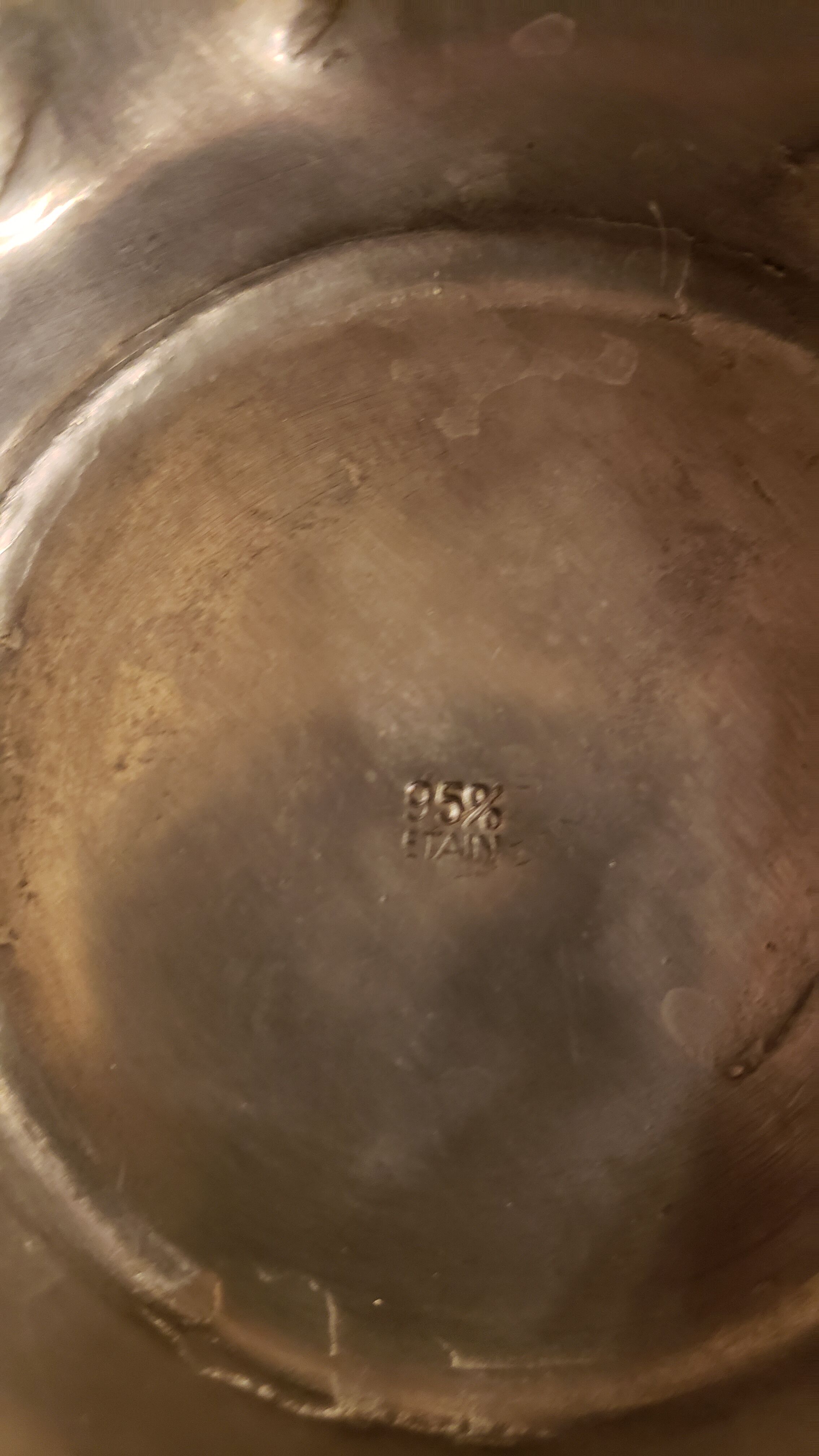 Tin pitcher decoration bunch of grapes