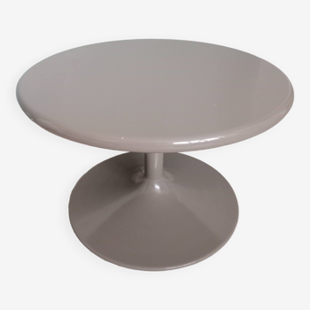 Table Basse d'Appoint Ronde gris taupe par Pierre Paulin vintage circle