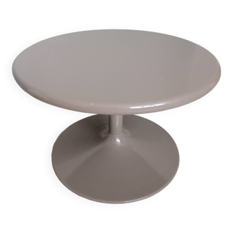 Table Basse d'Appoint Ronde gris taupe par Pierre Paulin vintage circle