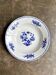 Plat rond creux St Amand en faïence bleue