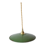 Suspension in green and white enamelled sheet metal