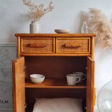 Vintage rattan sideboard