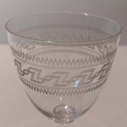 4 Blown crystal glasses