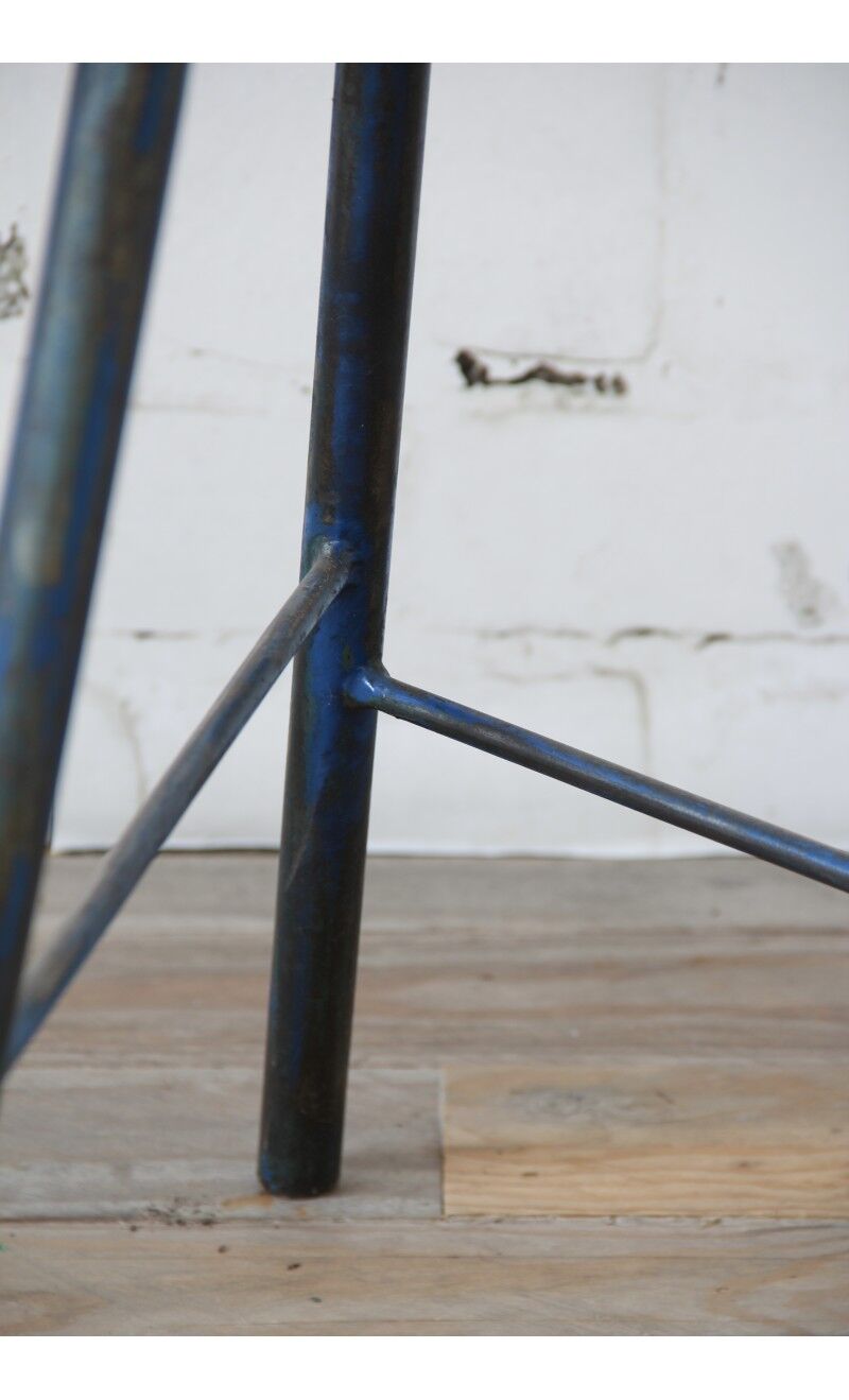 Stool industrial blue