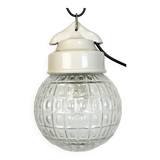Vintage White Porcelain Pendant Light, 1970s