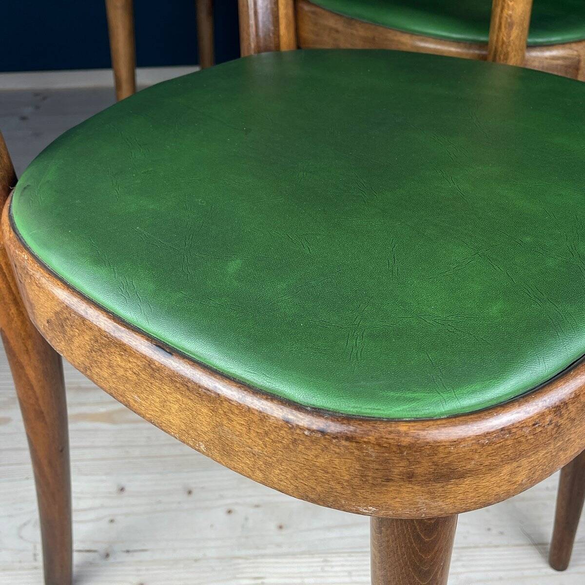 Vintage dining chairs by Pirelli Sapsa, Italy 1950s, set of 4.