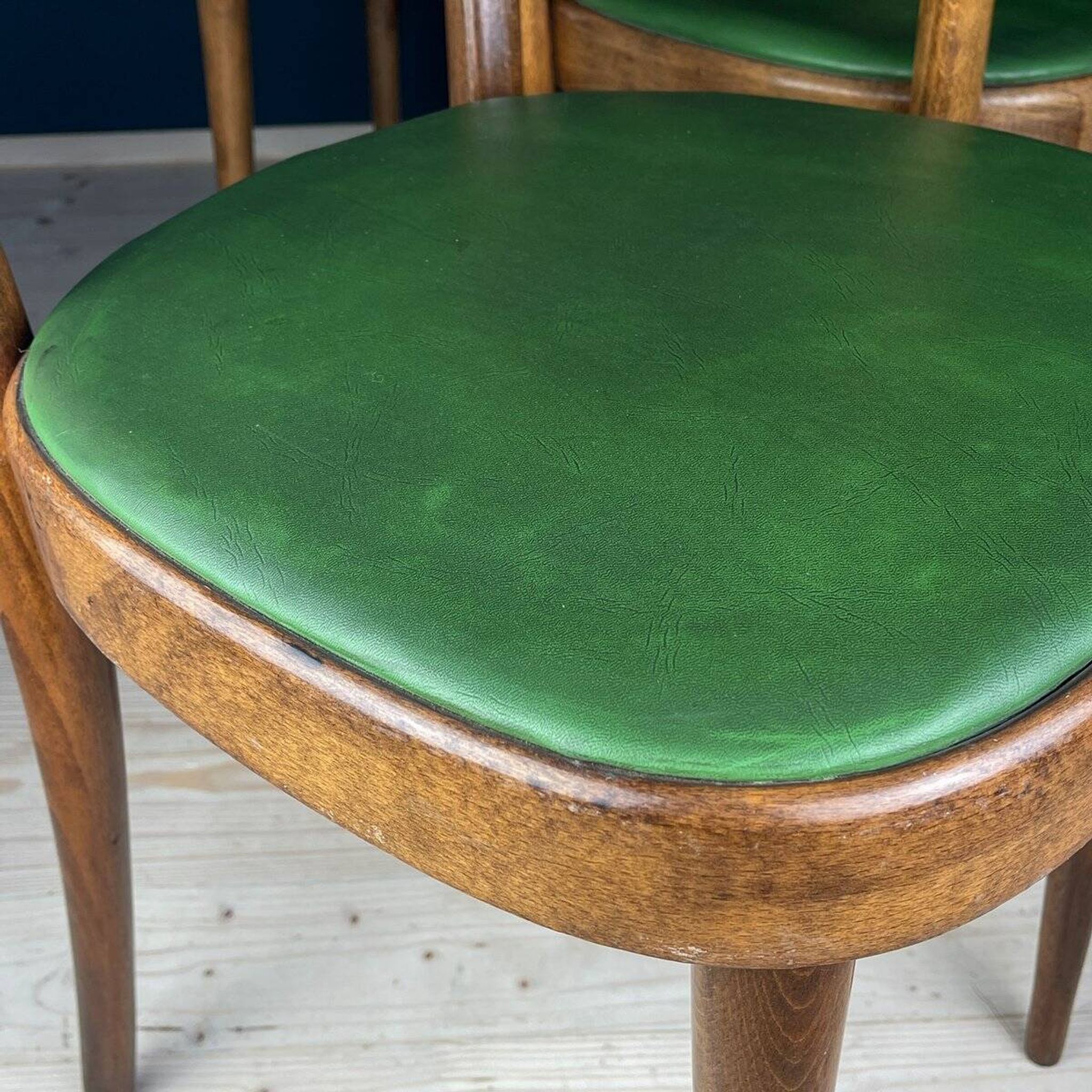 Vintage dining chairs by Pirelli Sapsa, Italy 1950s, set of 4.