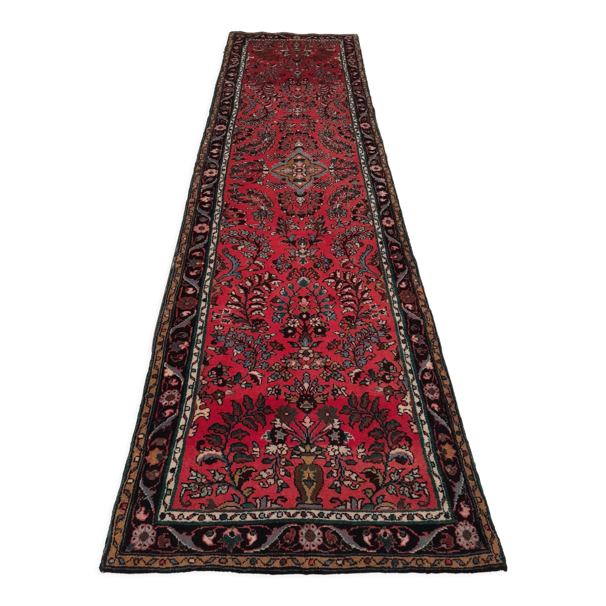 Handmade Persian Sarough hallway rug 320x84cm