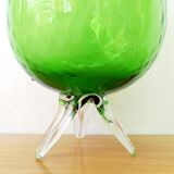 Green Empoli glass tealight vase