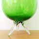 Green Empoli glass tealight vase
