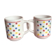 Lot de deux mug arcopal à pois vintage