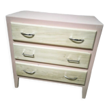 Commode vintage bois et rose
