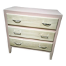 Vintage wood and pink chest of drawers