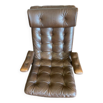 Göth Möbler leather armchair - 1970s - Sweden