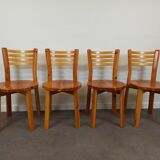 Pine chairs 80s set of 4