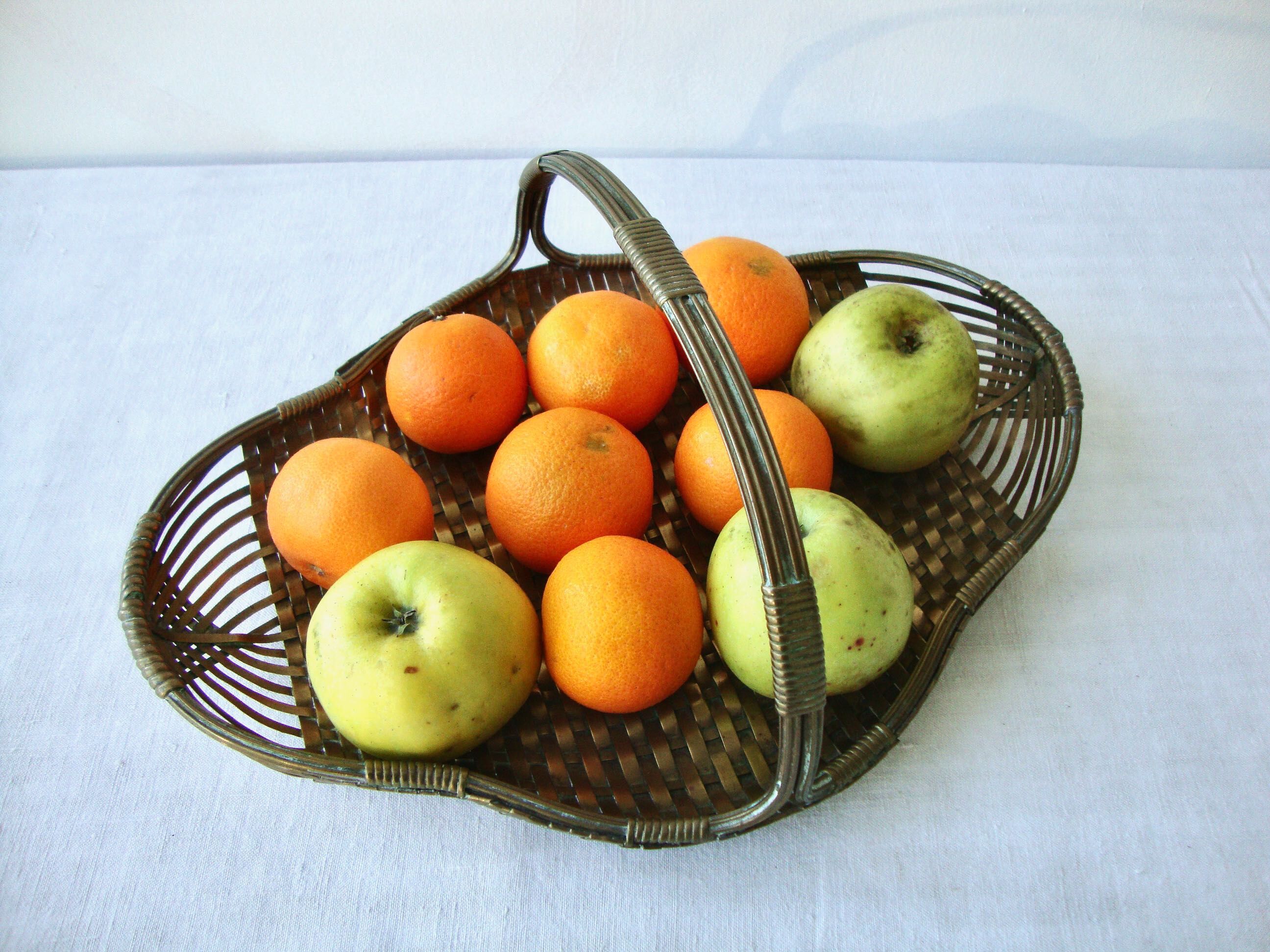 Brass basket or fruit basket