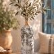 Sculptural vase with a stone effect. Wabi-sabi. Bohemian.