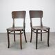 Pair of antique armchairs Model No B28 by Thonet, bent wood and caning, Austria 1920s.