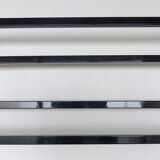 Black and silver art deco double towel rail
