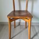 Chaise de bistrot gravée en hêtre