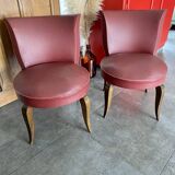 Lot 2 red toad armchair Bordeaux