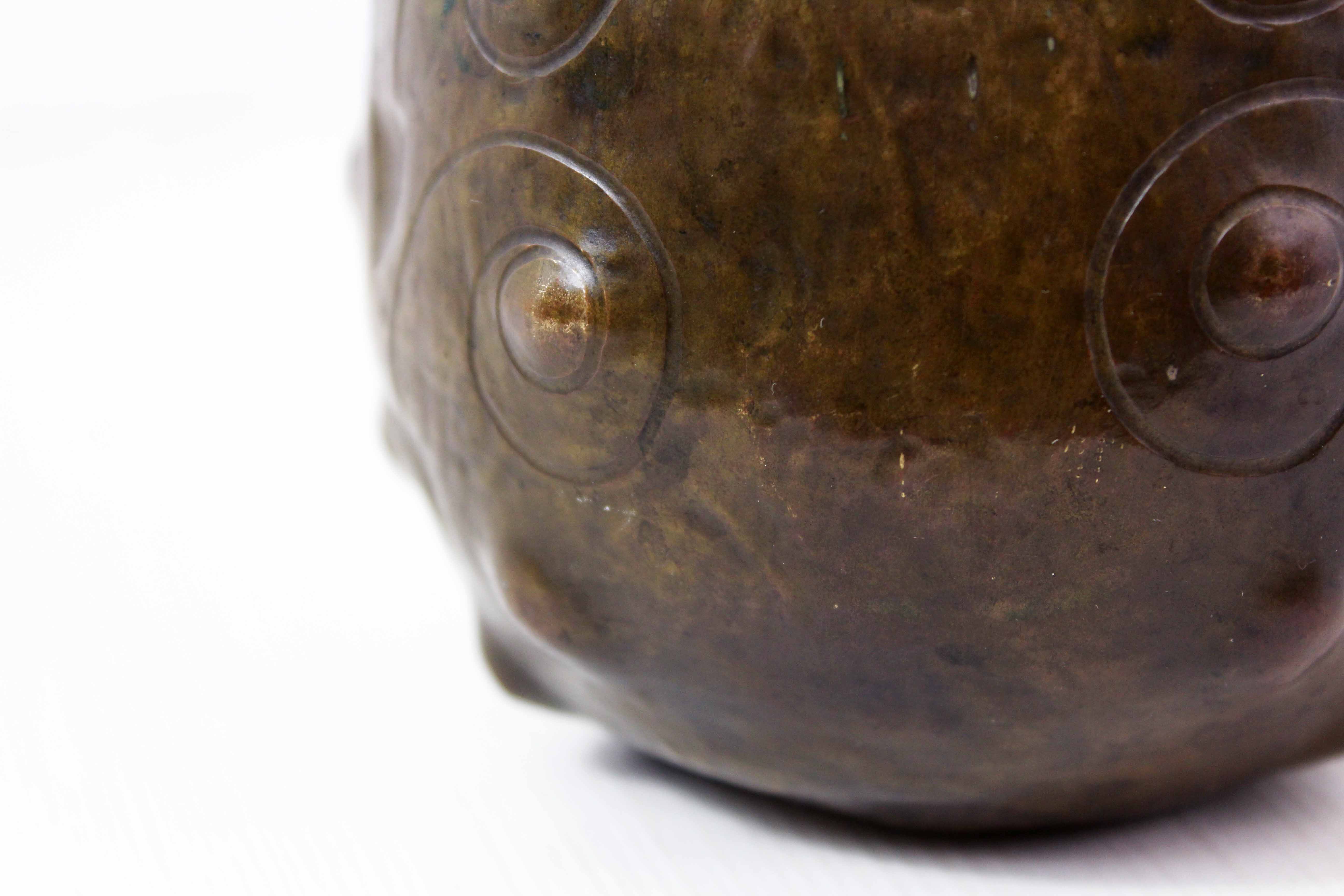 Art deco copper vase