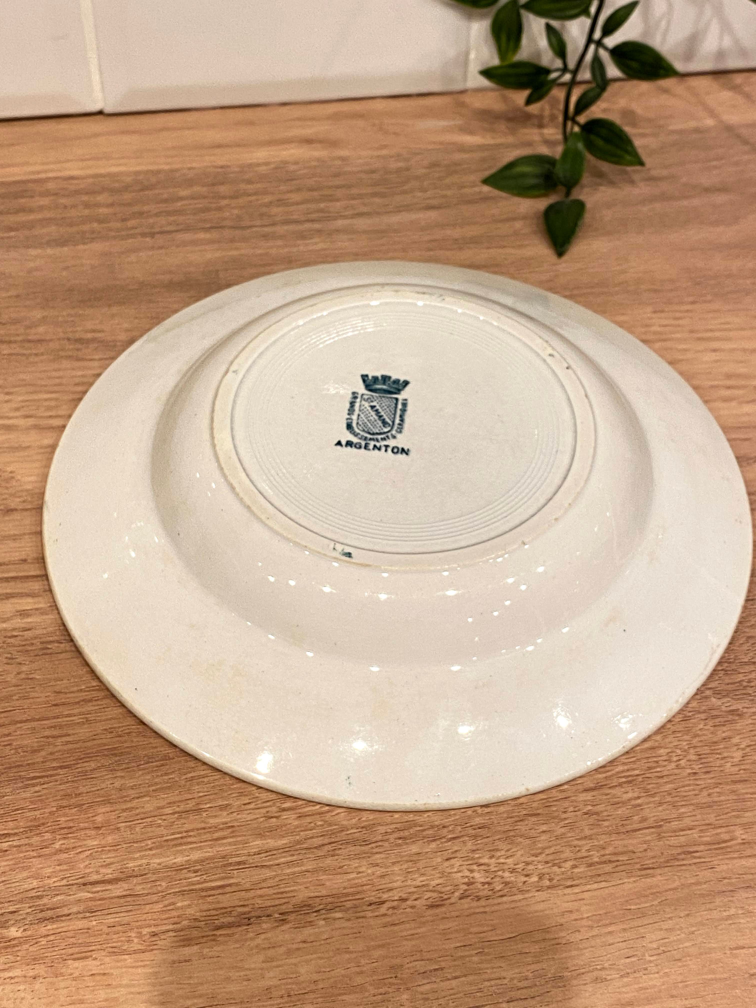 Paire d'assiettes Saint Amand collection Argenton