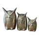 Owls in vintage brass trio