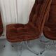 Set 6 chaises baquet velours chrome années 70