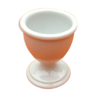 Coquetier ancien sur piédouche porcelaine blanche  hauteur : 60mm