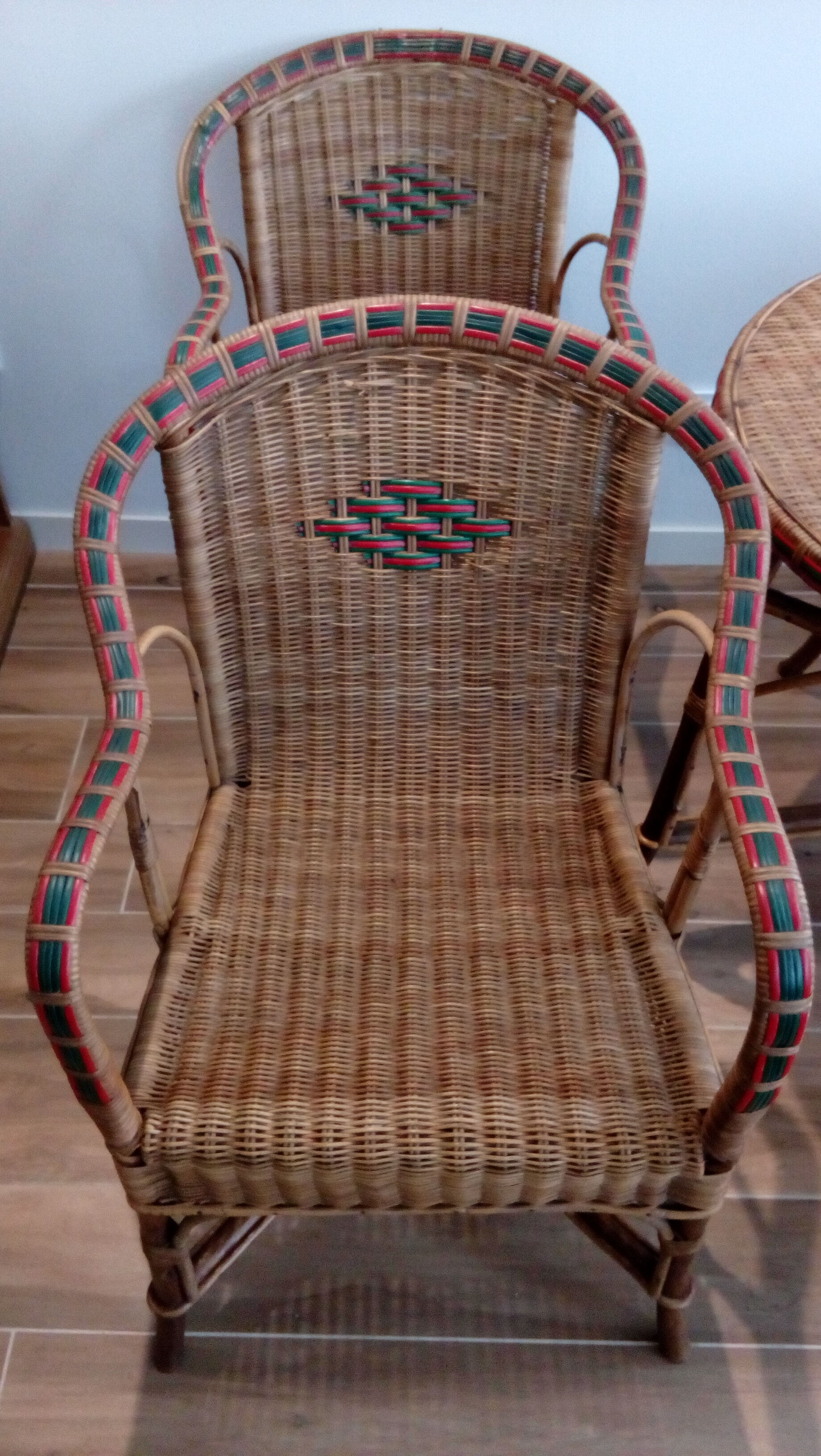 Rattan wicker garden salon rattan year 60