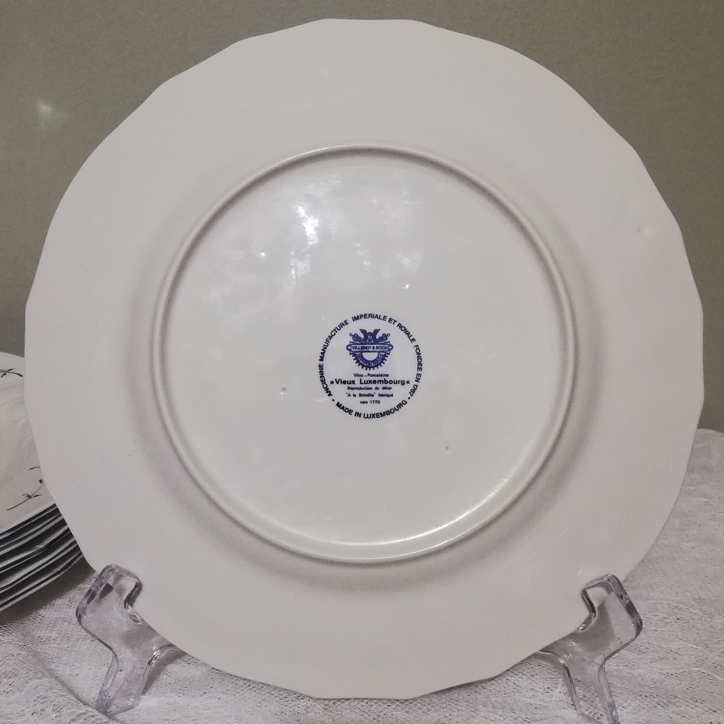 6 flat plates Villeroy and Boch décor "old Luxembourg"