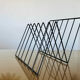 Z magazine holder in black lacquered metal 70s