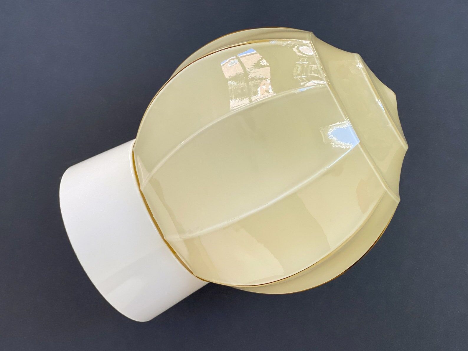 Art Deco Thabur ceiling lamp, vintage glass globe lighting