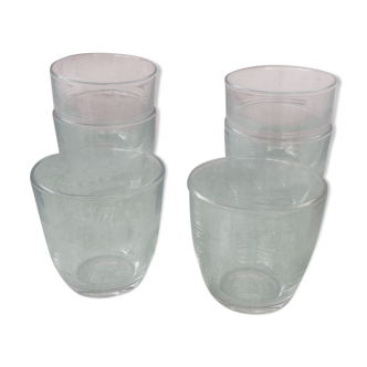 Lot de 6 verres duralex gigogne