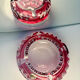 Pink crystal ashtray Val Saint Lambert 1960-1970