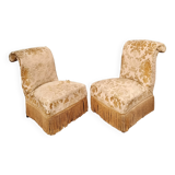 Paire de chaise "crapaud"