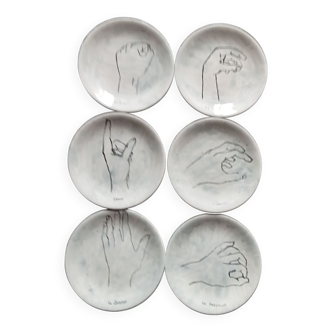 Plates hand language