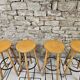 Lot de 4 tabourets de bar vintage 1970"
